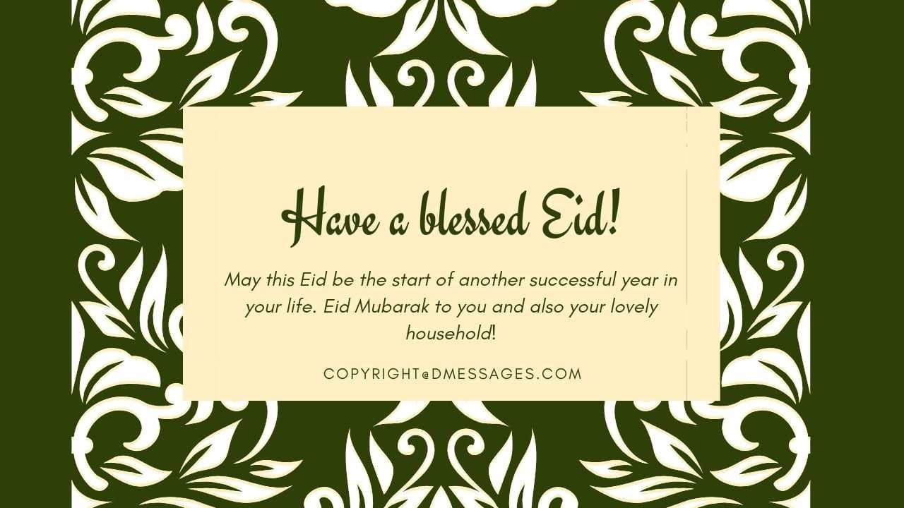 eid mubarak message in english