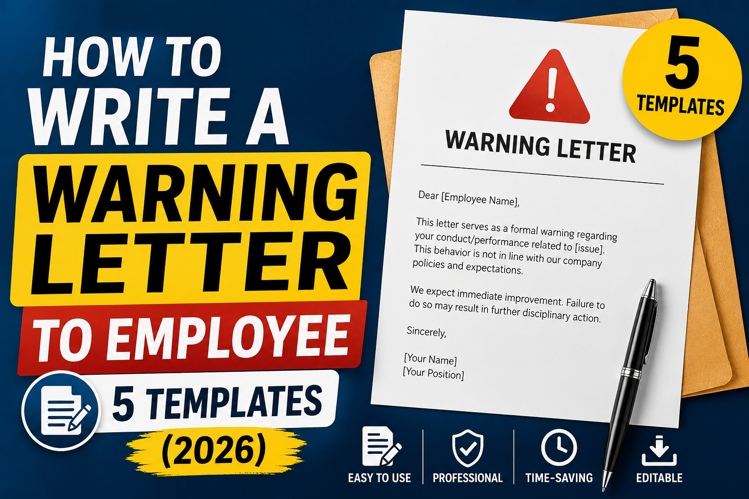 How to write a warning letter to an employee — professional HR disciplinary letter templates