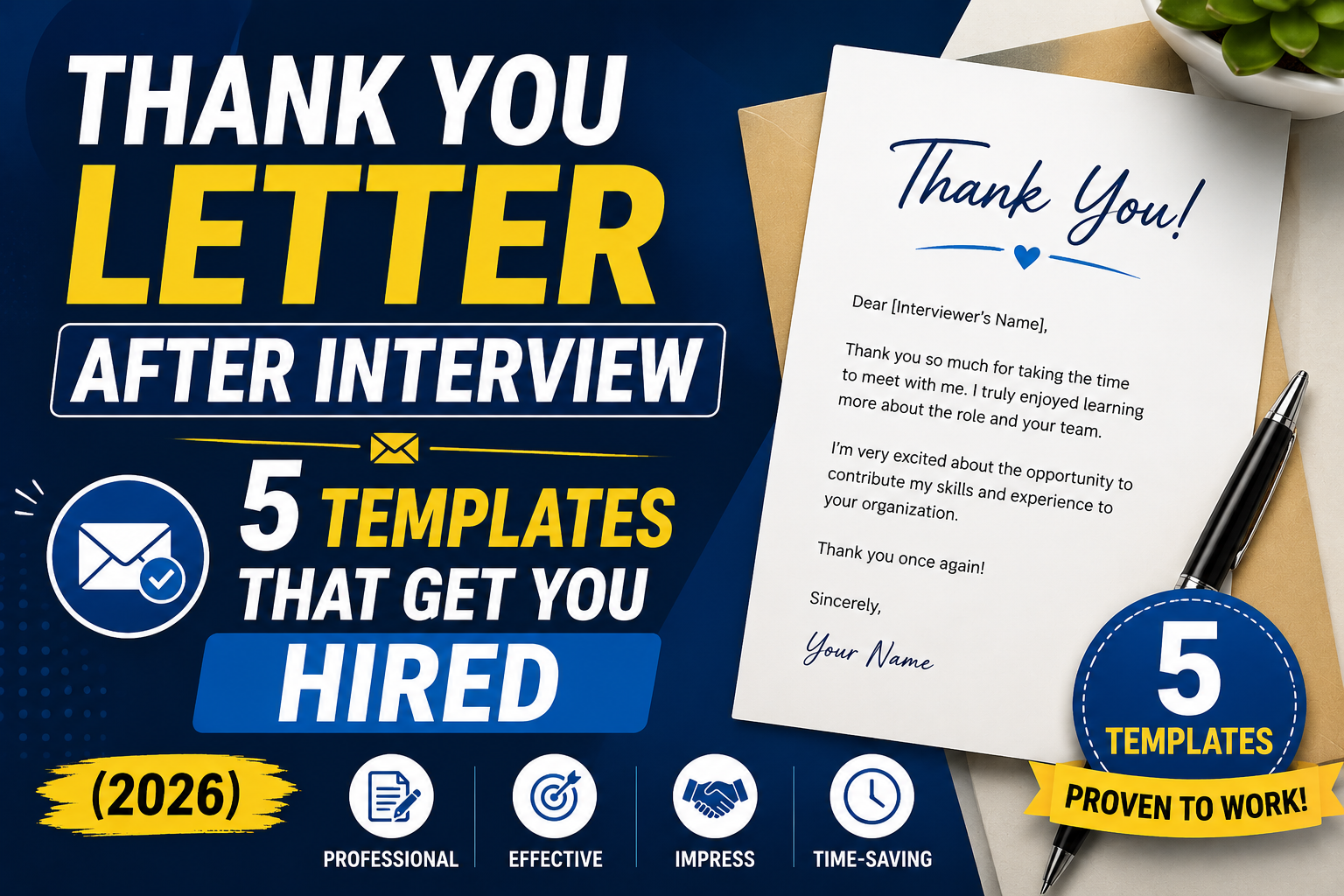 Thank you letter after interview — professional interview follow-up note templates