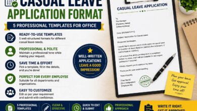 Casual leave application format — ready-to-use office leave application templates