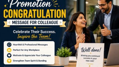 Promotion congratulation message for a colleague — heartfelt workplace congratulation notes
