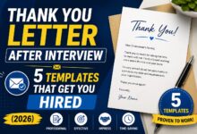 Thank you letter after interview — professional interview follow-up note templates