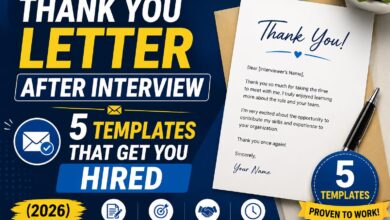 Thank you letter after interview — professional interview follow-up note templates